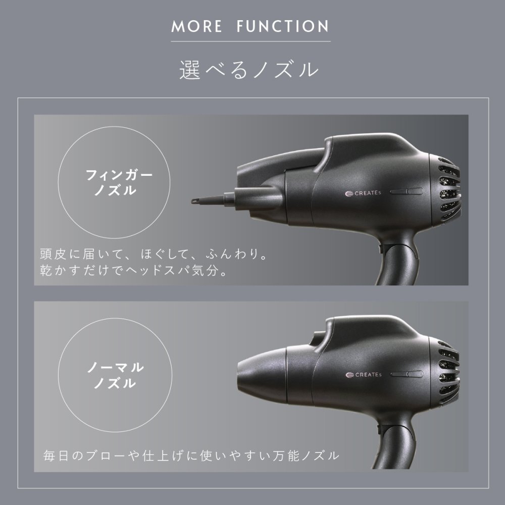 ヘアドライヤー クレイツ スパドライヤー ボリューミン CREATE ION フィンガーノズル 根元立ち上げ 根元ふんわり ボリュームアップ ペタン髪 猫っ毛 クレイツイオン マイナスイオン 1200W 軽量 ヘアケア スタイリング 美容家電 女性 母 妻 誕生日 母の日 プレゼント ギフト
