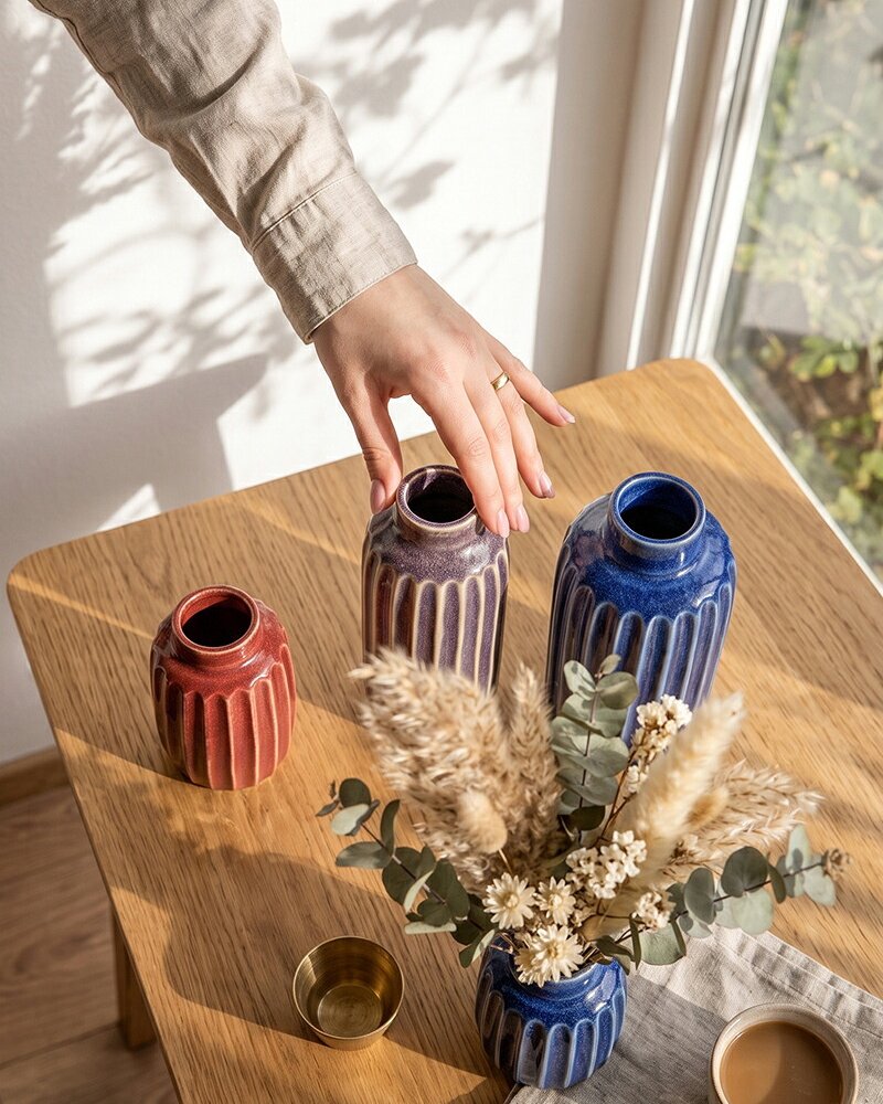 玉ねぎ陶器の花瓶 削ぎ オニオン S・L フラワーベース セン トーツウ｜レッド ブルー パープル｜ おしゃれ かわいい｜北欧 カフェ風 インテリア 一輪挿し 花びん 花器｜ギフト プレゼント 新生活 母の日【TOTU】