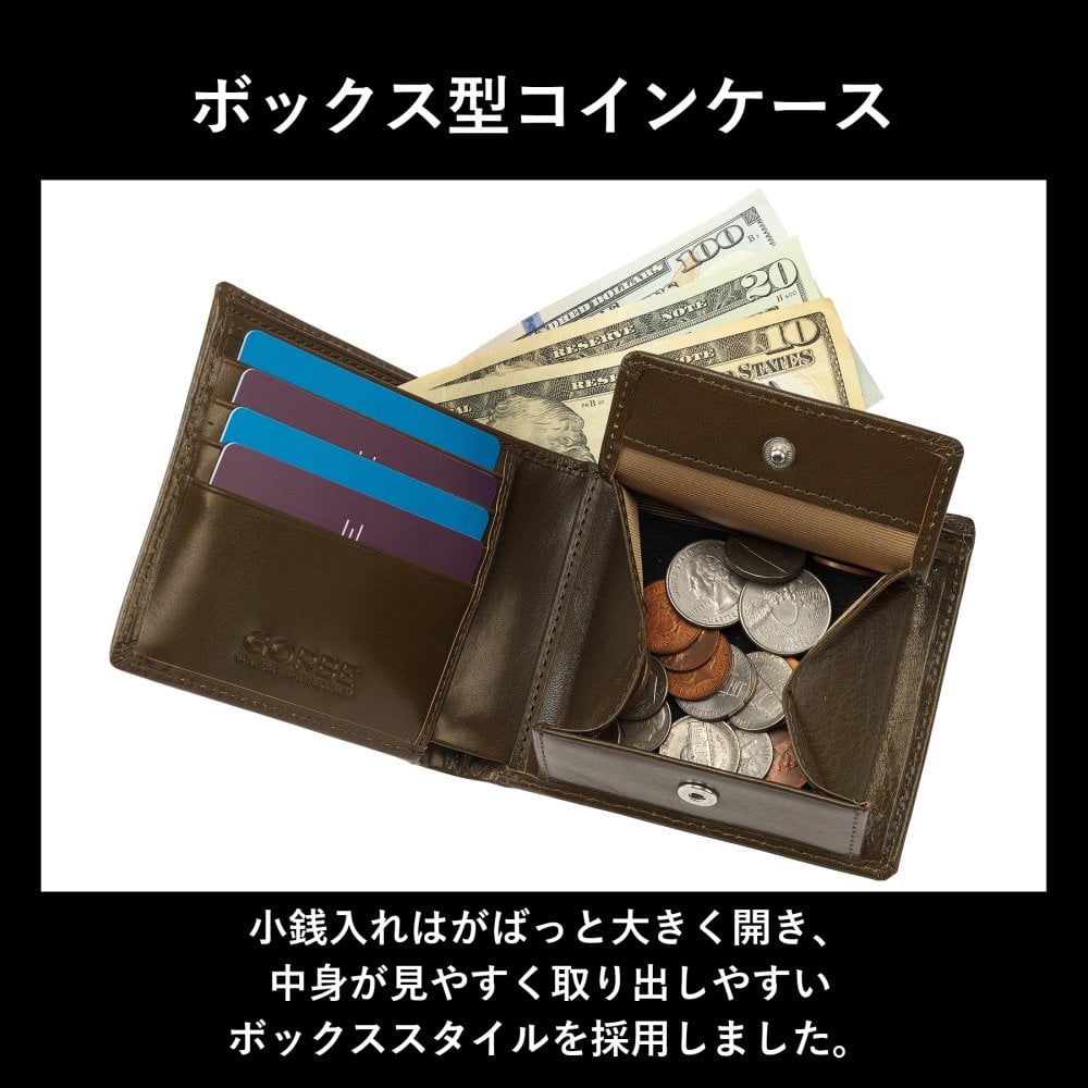 ［ゴルベ］ 財布 メンズ レディース イタリアンレザー スマート 送料無料 名入れ無料 ギフト