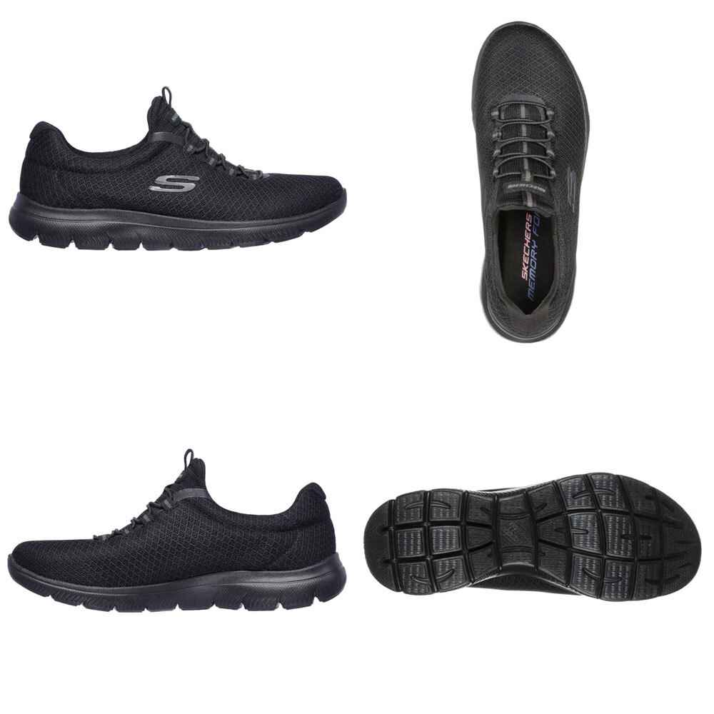 スケッチャーズ レディース スリッポン スニーカー 靴 サミッツ SKECHERS Summits 12980 軽量 ノーマル幅 ひもゴム メモリーフォームインソール