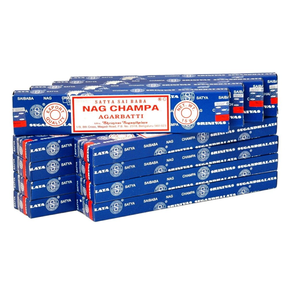 サティヤ SATYA スティックタイプ SAI BABA NAG CHAMPA サイババ ナグチャンパ 1ケース 12箱入り 約144本 セット エコノミー
