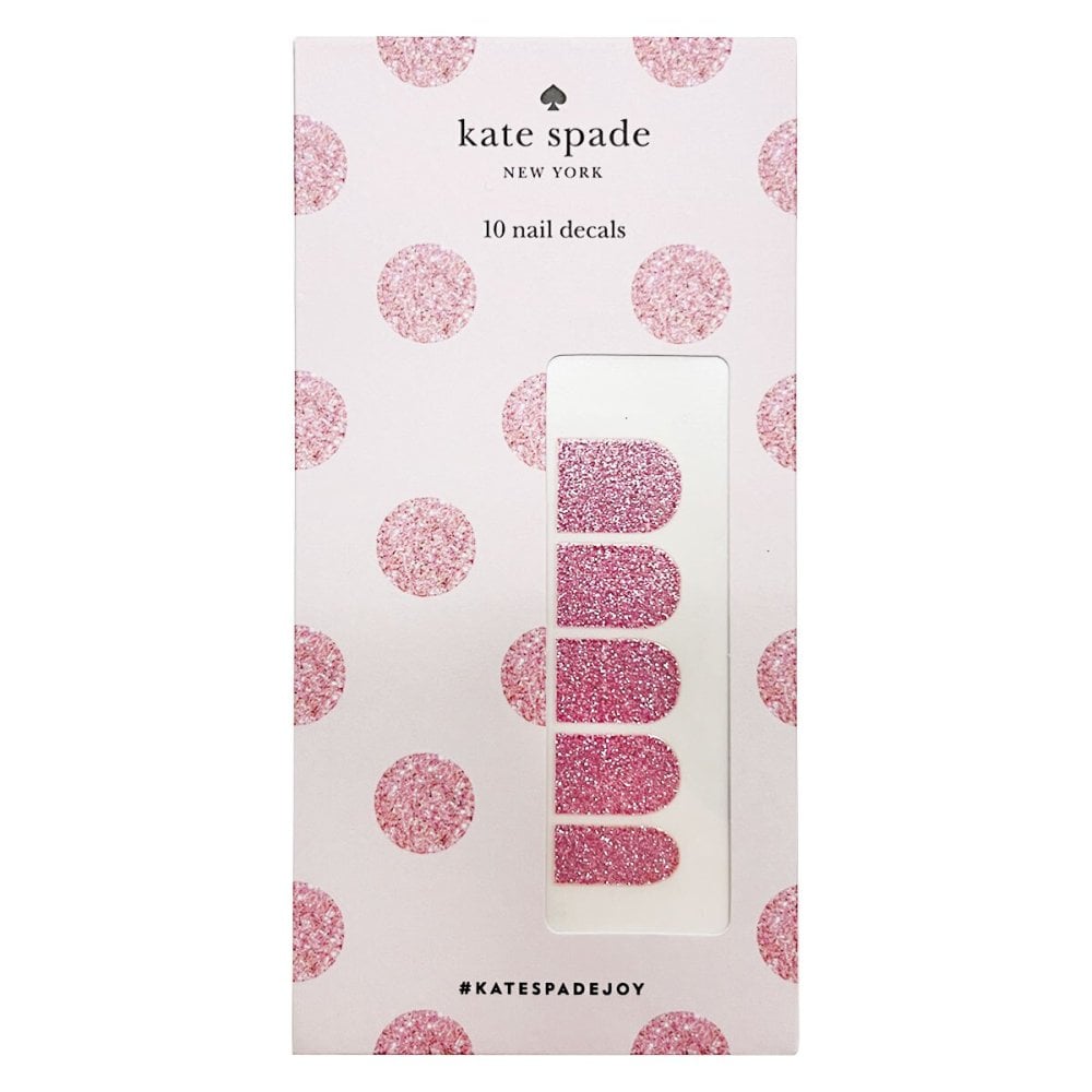 ケイトスペード ニューヨーク kate spade NEW YORK ネイルシール ネイル アート 10 nail decals 同デザイン 4点セット ピンクグリッター