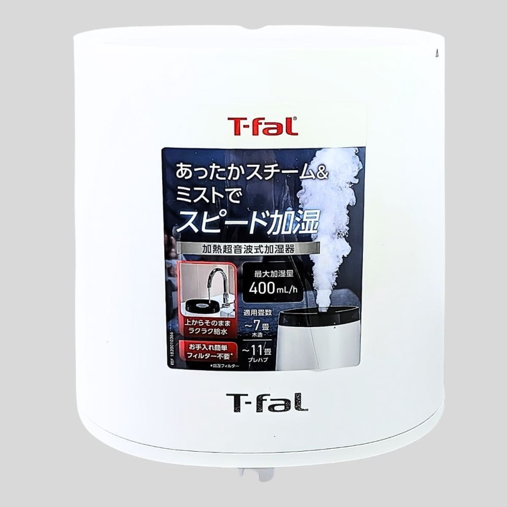 T-fal 加熱超音波式加湿器 Steam & Mist 4L HD3040J0 冬の乾燥対策   ティファール スチーム＆ミスト ハイブリッド加湿器  寝室にも使いやすい静音加湿器【PSE認証あり】#56067  空調家電   加湿器