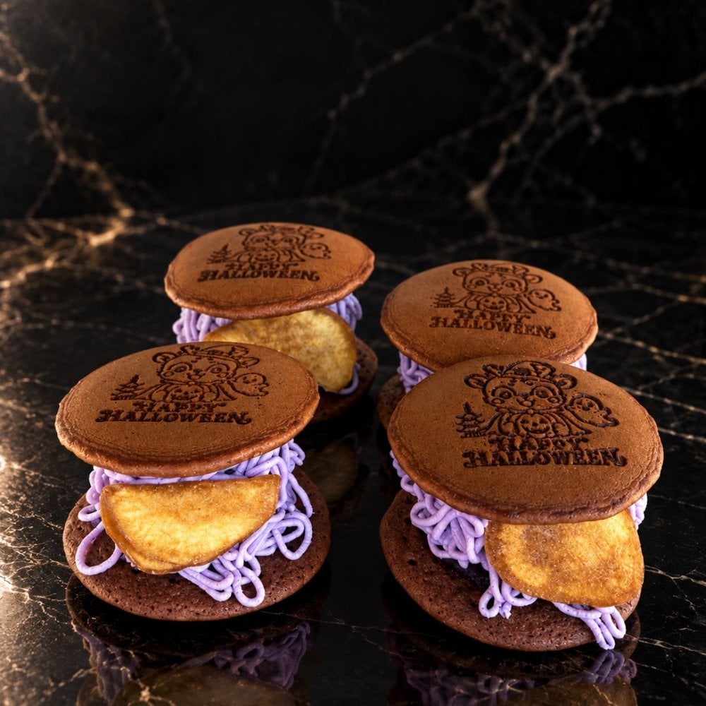 【ハロウィン限定焼印】紫芋モンブランどら焼き2個入り