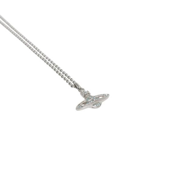 ヴィヴィアンウエストウッド ネックレス Vivienne Westwood MINI BAS RELIEF 63020086-02P763 シルバー アクア