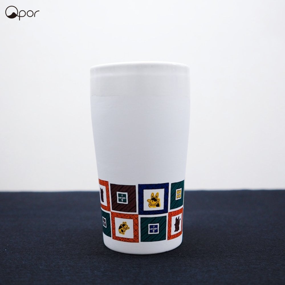 【誕生日・父の日】Qpor 凍るビアカップ 麗和 5種 凍るうつわ 九谷焼 冷却タンブラー 保冷 ビールグラス 日本の伝統柄 ギフト 結工房
