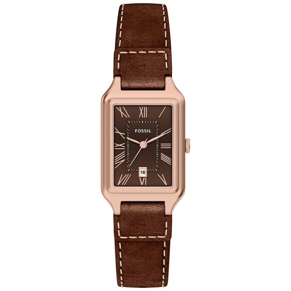 フォッシル FOSSIL 腕時計 レディース RAQUEL デイト アナログ ブラウン レザーウォッチ ES5503【2026 新作】