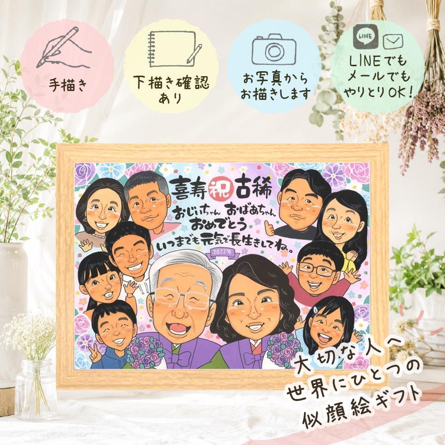 誕生日のお祝いに、心のこもった贈り物をお探しなら。 プレゼント 古希 似顔絵 名入れ 手描き 贈り物 ギフト 誕生日 お祝い 敬老の日 長寿 記念日 大人数 祖父母 家族 ご両親 下書き確認 修正無料 名入れ かわいい 実績多数 サプライズ 喜ばれる 古希祝い 傘寿 宝物 70歳 クリスマス 二次会 ホワイトデー カラフル 結婚祝い 披露宴 白寿祝い 節目 バレンタインデー 卒寿祝い 長寿祝い