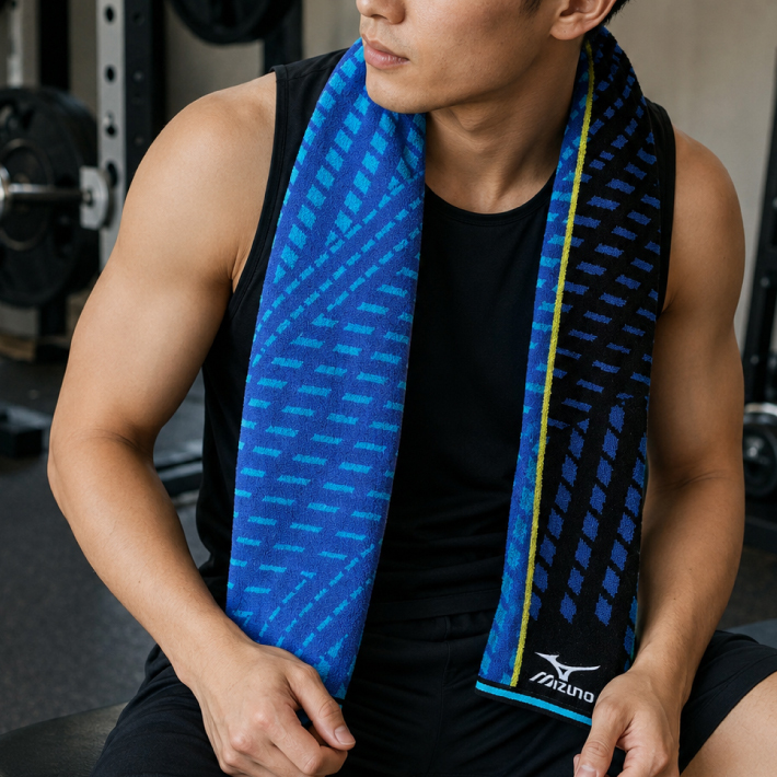 【名入れ 刺繍】Mizuno スポーツタオル 34×110ｃｍ《選べる スポーツデザイン》(ミズノ タオル 名入れタオル スポーツタオル スポーツ 部活 クラブ チーム 卒団 体育祭 卒団記念 記念品 卒業 イベント プレゼント ギフト シンプル オリジナル ジャガードタオル マラソン)93/ 137