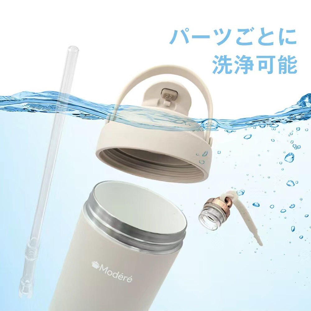 3WAY セラミック 水筒 タンブラー ストロー付き 大容量750ml 直飲み 保冷 保温 二重構造 軽量 軽い ギフト プレゼント ジュース コーヒー お茶
