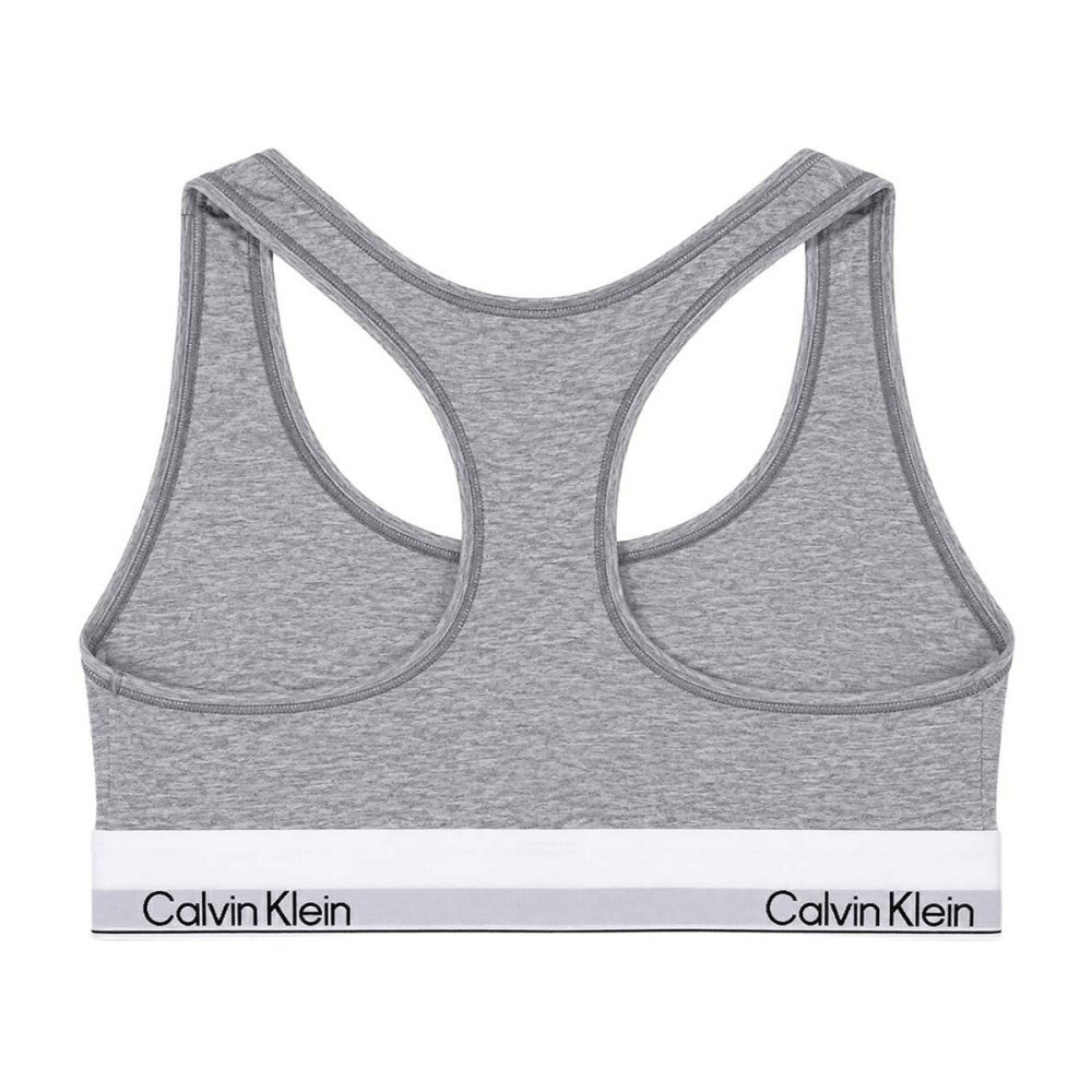 カルバンクライン Calvin Klein(CK) ブラ&ショーツ セット ロゴ 無地 ノンワイヤー アンダーウェア インナー 下着 QF8493+QF8520 レディース グレー