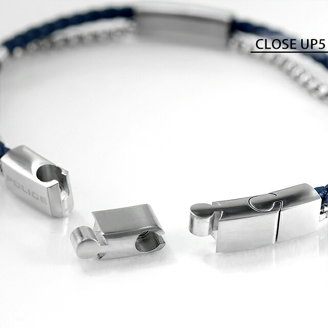 ポリス ブレスレット メンズ ブランド POLICE DUALCELL 2連  GB0082502 ネイビー シルバー アクセサリー