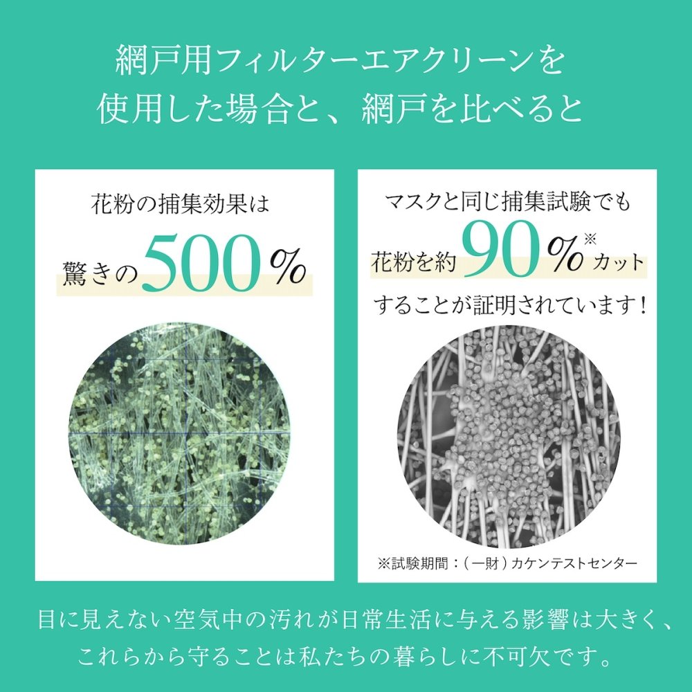 網戸用 花粉フィルター 200×100cm 4袋セット 日本製 マスクメーカー エアクリーン 網戸フィルター 窓用 花粉対策 PM2.5 黄砂 防塵 帯電フィルター 両面テープ付き 貼るだけ 窓 網戸 花粉シーズン 空気対策 蚊よけ 家庭用 生活用品 実用的 プレゼント