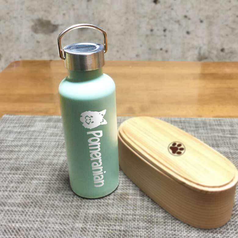 【Wanko Face】ポメラニアン かわいい 取っ手付きマグボトル おしゃれ 290ml 保温 保冷 ステンレス マグボトル 取っ手付き 真空 断熱 二重構造 ボトル タンブラー 水筒 マイボトル オリジナル ポメ 犬 ペット 動物 アニマル