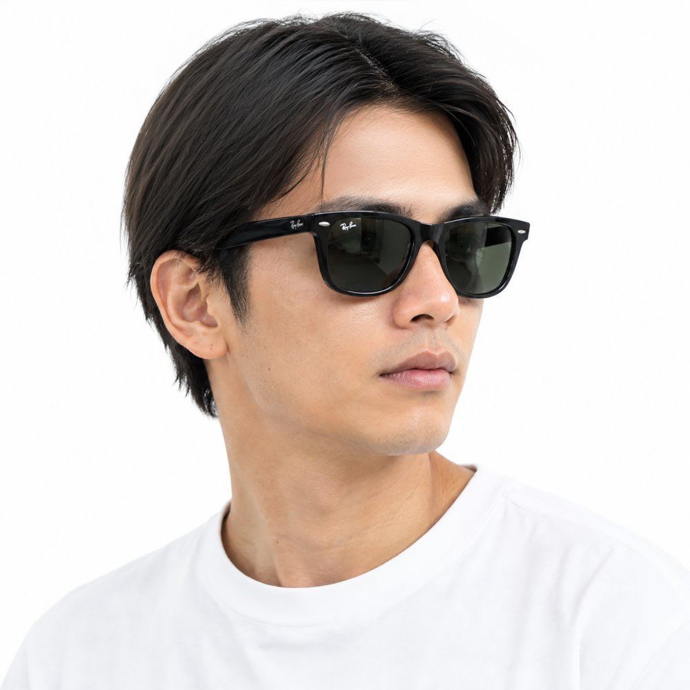 レイバン Ray-Ban サングラス 国内正規品 オリジナル ウェイファーラー 54サイズ ローブリッジフィット アジアンフィット ウェリントン スクエア型 男女兼用 メンズ レディース グリーン RB2140F 901 54 18 150 3N 【スペシャルラッピング660円(別売り)】送別会 誕生日 お中元 結婚祝い 結婚式 高級 父の日 母の日 ホワイトデー