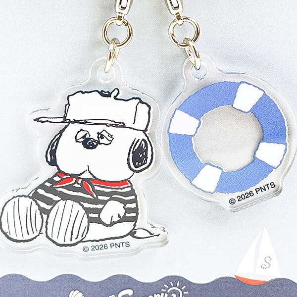 スヌーピー オラフ 2連アクリルキーホルダー ノーティカルスタイルシリーズ 日本製 SNOOPY