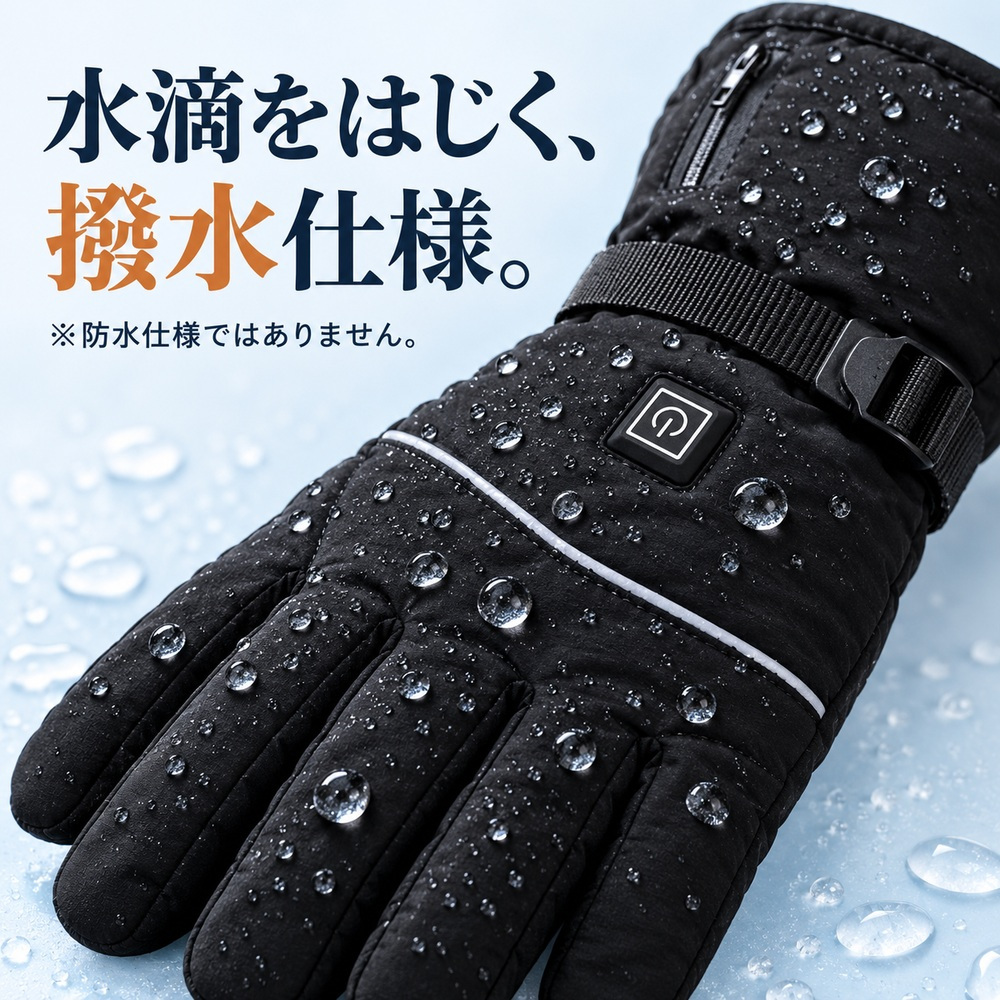 電熱グローブ 電熱手袋 ヒーターグローブ 手袋 電池式 防寒 レディース メンズ 撥水 防風 バイク 釣り 3段階温度調節 ウィンタースポーツ スキー スノボ 
