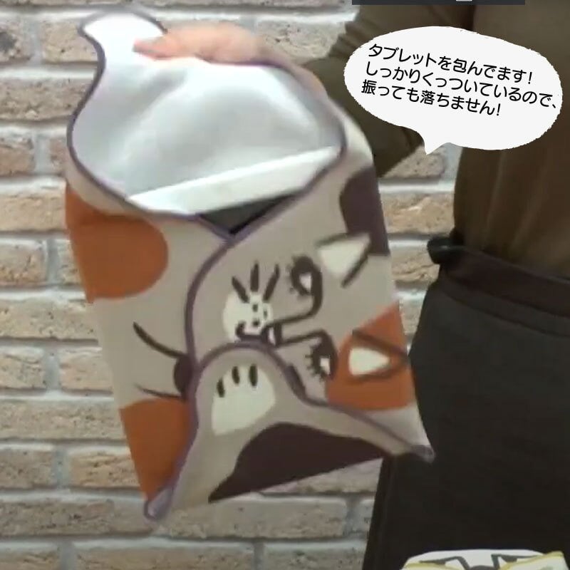 新作入荷 くっつきクロス モモンガ  保冷 保温 ランチクロス お弁当包み ランチボックス お弁当 おしゃれ くっつく ボトルホルダー ペットボトル 水筒 カバー タブレットカバー かわいい コンパクト 傘カバー 軽量 猫の日 プレゼント ウサ ゴリ