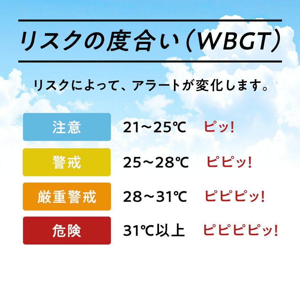 黒球式熱中指数計 WBGT計 ヒロコーポレーション アラート付き 暑さ指数 熱中症対策 黒球センサー 温度 湿度 携帯用 約70g コンパクト カラビナ ネックストラップ 屋外作業 スポーツ アウトドア 学校 保育園 イベント ご両親 家族 夏 プレゼント ギフト