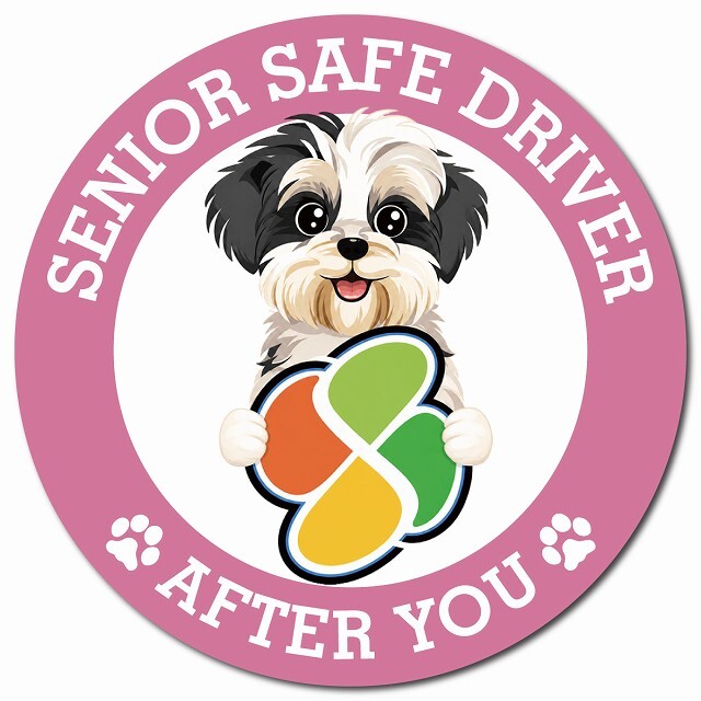 カーサイン 高齢者マーク SENIOR SAFE DRIVER マルックス マグネット 強力 直径13cm 肉球 日本製 車 ステッカー