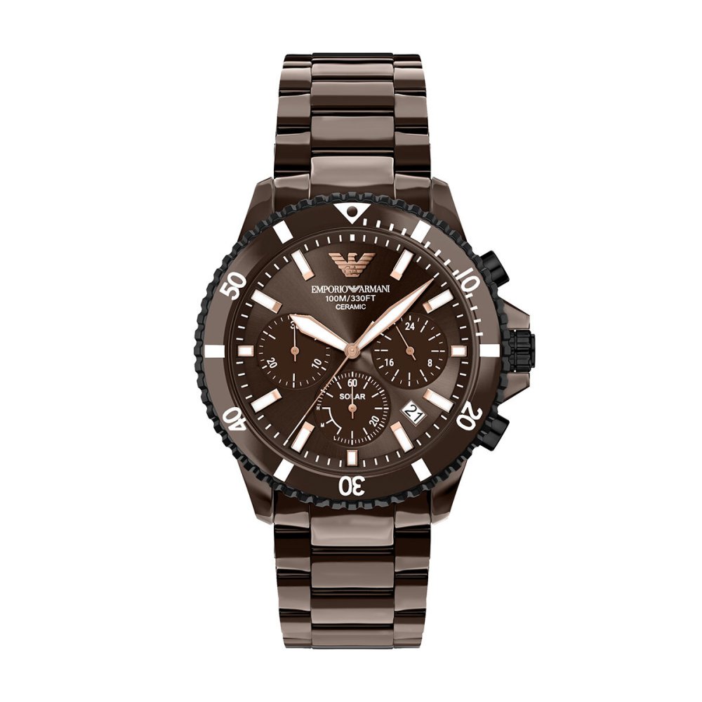 エンポリオアルマーニ EMPORIO ARMANI 腕時計 メンズ ソーラー クロノグラフ セラミック AR70025【2026 新作】