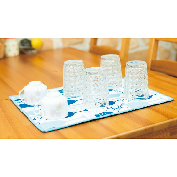 【直送】マイクロファイバー 水切りマット 大判 30x40cm [26-0591-018] SC2008 吸水 速乾 折りたたみ 省スペース 食器乾燥 マット 台所 キッチン 整理 整頓 景品 ノベルティ ギフト 粗品 プレゼント
