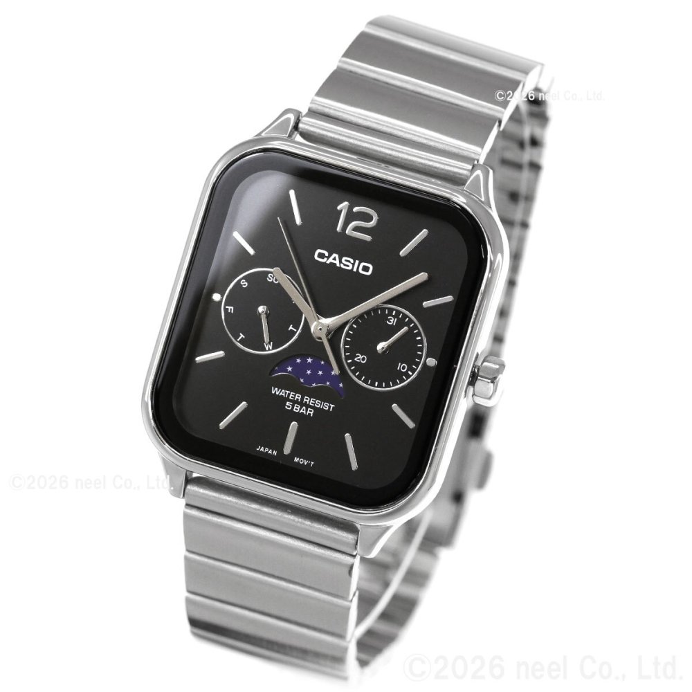 カシオ コレクション CASIO Collection アナログ 腕時計 MTP-M305D-1AJF ブラック ムーンフェイズ【2025 新作】