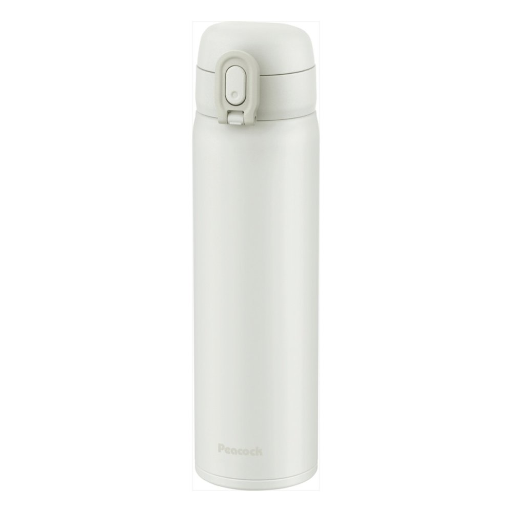 ピーコック ワンタッチマグボトル 500ml ホワイト マグボトル 保温保冷 ワンタッチオープン スムーズ開閉【北海道・沖縄県・離島 配送不可】