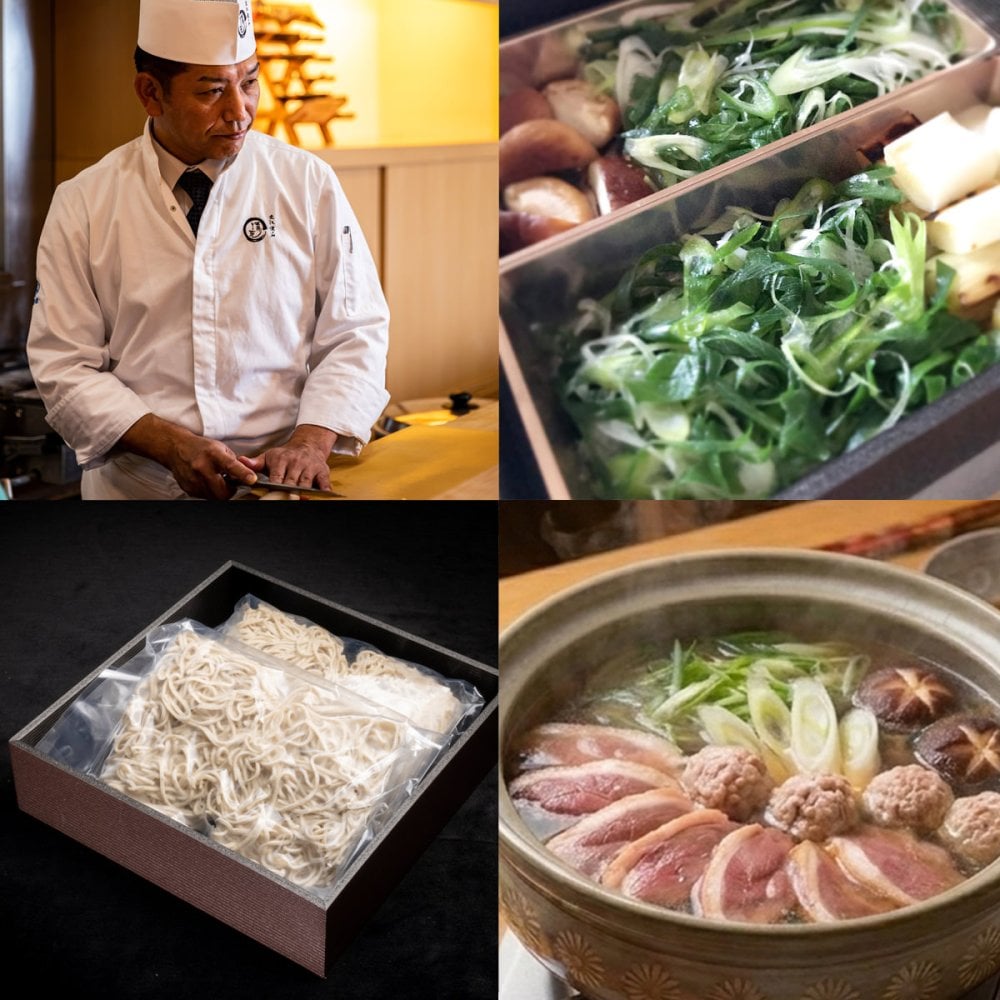 滋賀 近江懐石清元 近江鴨鍋セット 石挽蕎麦付き ギフト 鴨鍋セット 冷凍 鴨鍋 取り寄せ 滋賀県産 近江鴨【北海道・沖縄県・離島 配送不可】