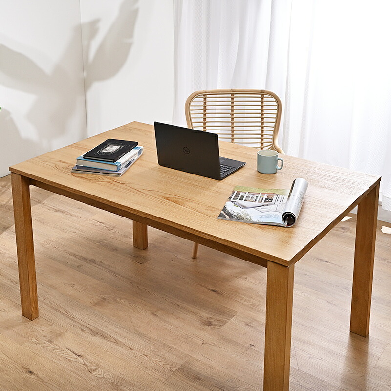 ダイニングテーブル 単品 130cm幅 木製 4人用 チーク無垢材 角型 コンパクト コーヒーテーブル 机 インテリア おしゃれ ナチュラル 天然木 北欧 カフェ 食卓 モダン 新生活
