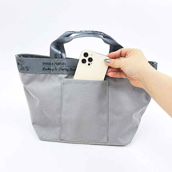 スヌーピー ランチトートバッグ (グレー)  ルートート ROOTOTE SNOOPY 送料込み