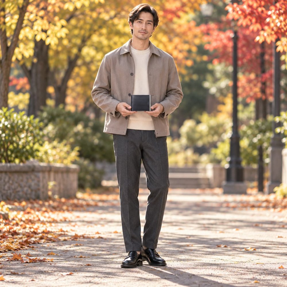 LANVINenBlue ランバンオンブルー 財布 折り財布 ウォレット レノア 二つ折り財布  メンズ 普段使い 牛革 レザー