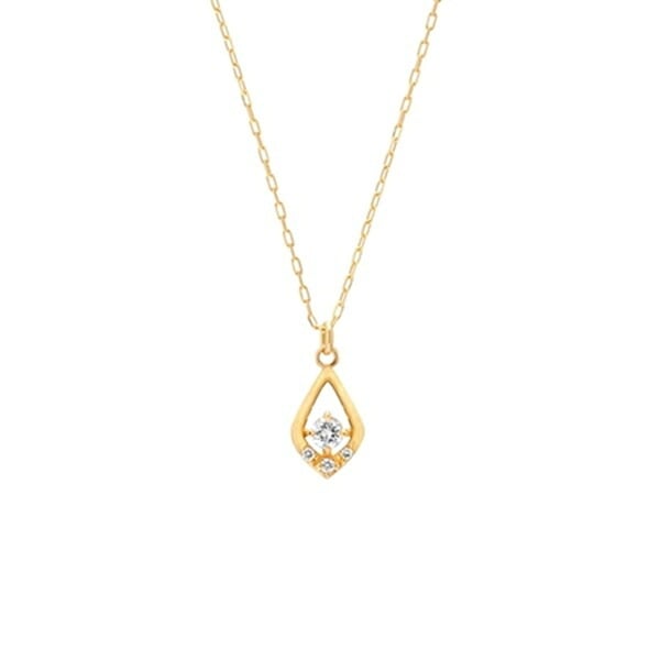 【無料ラッピング】  ヨンドシー 4℃ EAU DOUCE4℃【4月誕生石】K18 イエローゴールド ネックレス ダイヤモンド レディース ブランド 正規品 新品 ギフト プレゼント 人気 おすすめ 誕生日 記念日 クリスマス 送料無料