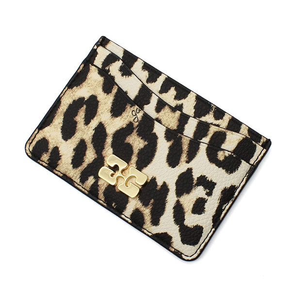 GANNI ガニー カードケース B3010076-859 Bou Card Holder カードホルダー アーモンドミルク レオパード
