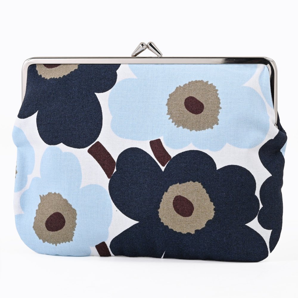 マリメッコ marimekko 小物入れ ポーチ コスメ 化粧ポーチ がま口 ミニ ウニッコ ブルーベリー ホワイト コールドブルー 76031 076031 145 北欧雑貨 北欧デザイン 送別会 誕生日 お中元 結婚祝い 結婚式 高級 父の日 母の日【スペシャルラッピング660円(別売り)】 ホワイトデー ネコポス