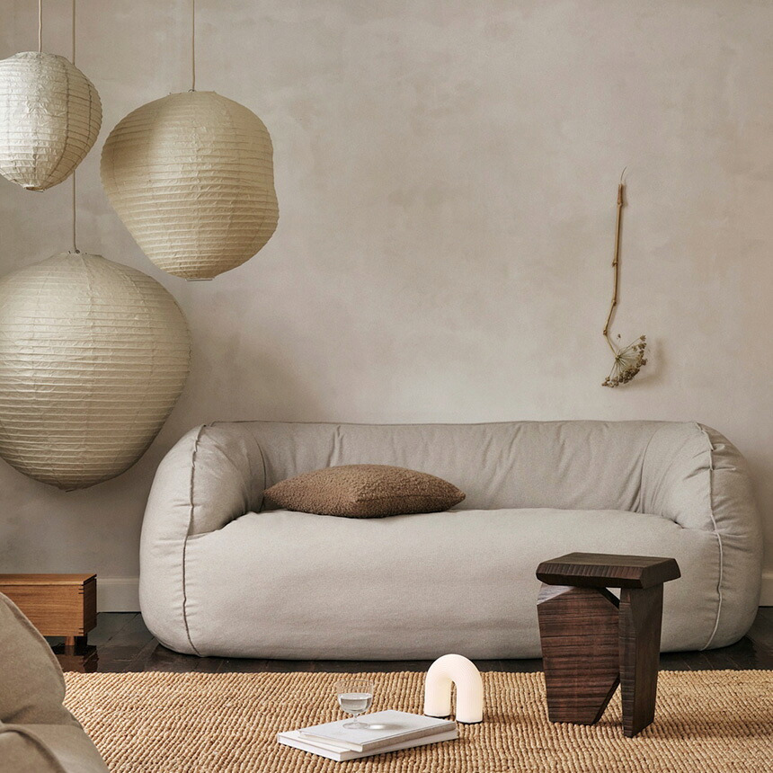 ferm LIVING ファームリビング Kurbis カービス ランプシェード S 高さ40cm (シェードのみ） 引っ掛けシーリング北欧 ランプシェード 天井照明 ペンダントライト シェードのみ 和紙 和モダン シェード 1灯