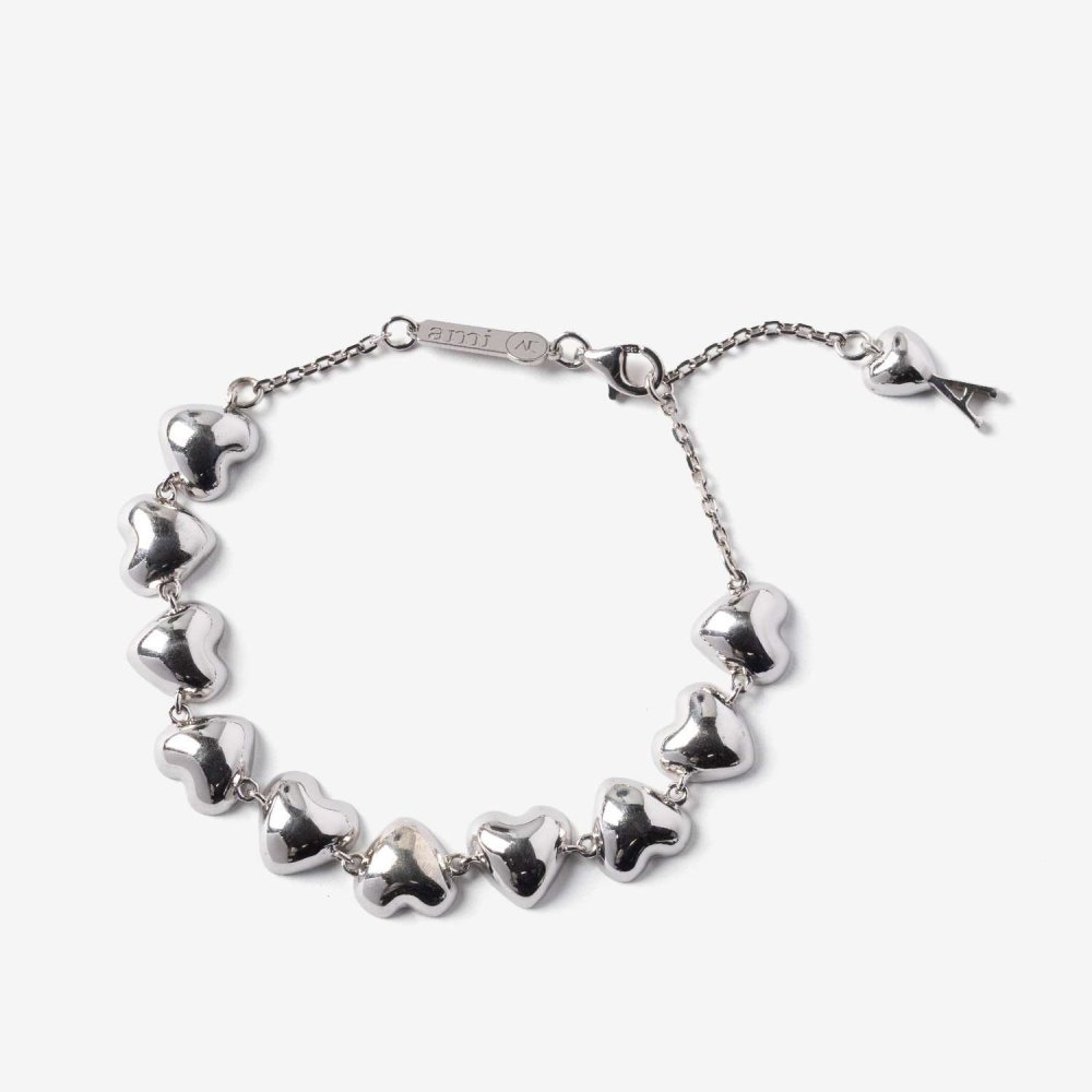 アミ パリス AMI PARIS METAL HEARTS BRACELET メタル ハート ブレスレット UJW983.362 レディース アクセサリー シルバー
