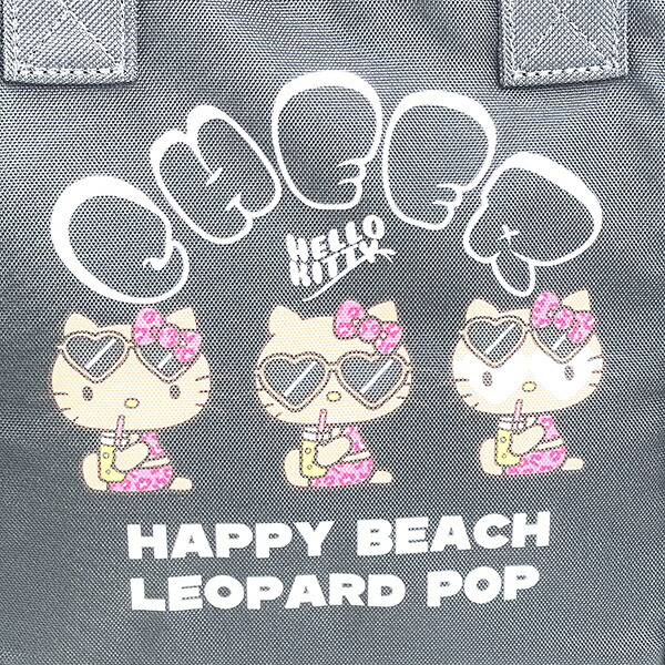 サンリオ 日焼けキティ 三角保冷バッグ ブラック/レオパード ランチ Sanrio
