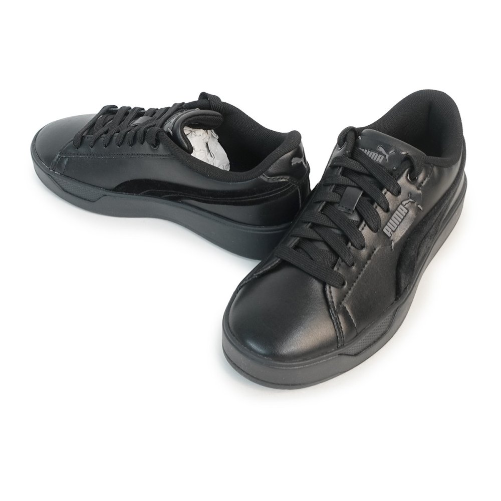プーマ PUMA  レディース 厚底 スニーカー PUMA スマッシュ ベル ベロア ローカット シューズ 靴 408868-01 ブラック SMASH BELLE VELOR