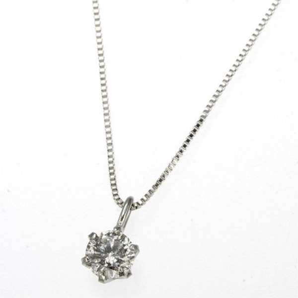 ネックレス レディース 一粒 ダイヤモンド 0.1ct プラチナ Pt900 ペンダント シンプル 華奢 アクセサリー プレゼント ギフト 誕生日 記念日