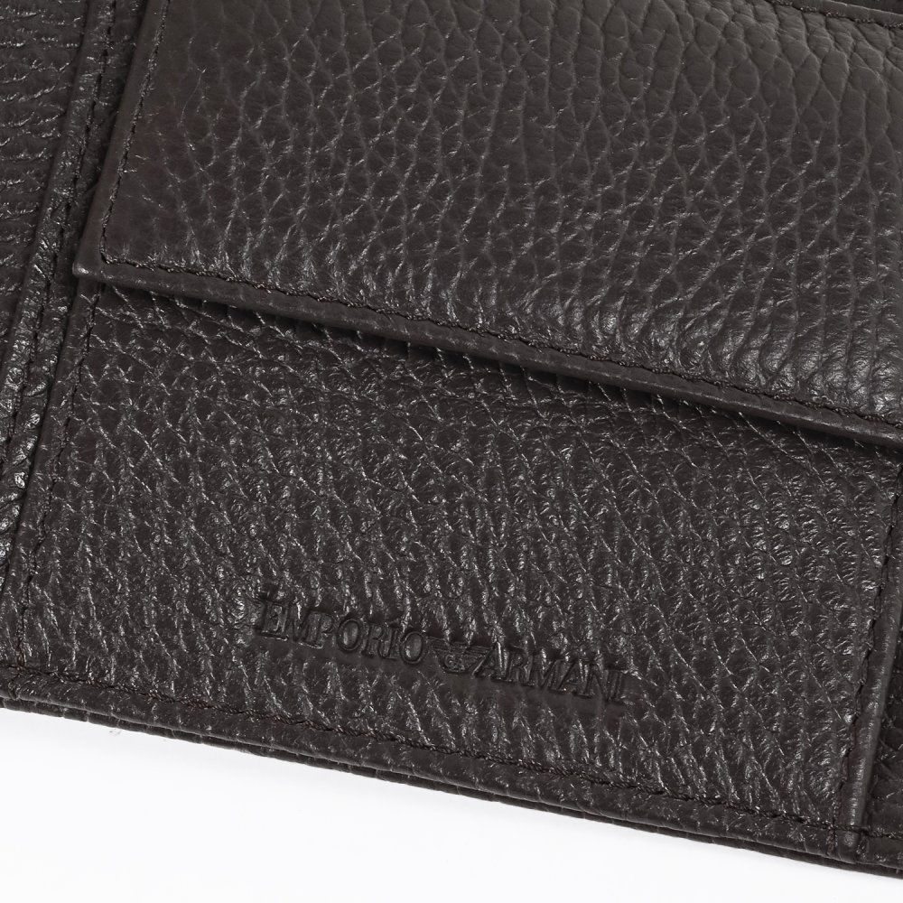 エンポリオ アルマーニ EMPORIO ARMANI 二つ折り財布 イーグルロゴ 小銭入れ付 メンズ ブラウン Y4R167 Y068E U6030 ウォレット レザー 折財布 送別会 誕生日 お中元 結婚祝い 結婚式 彼氏 息子 夫 男性 財布 高級 父の日 母の日【スペシャルラッピング660円(別売り)】クリスマスプレゼント ファッション小物 ホワイトデー