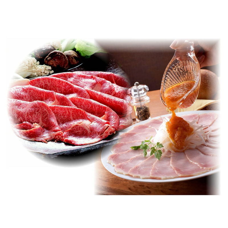 三田屋総本家 三田屋ハム&神戸ビーフセット (HNK-15) [お中元][お歳暮] ※送料無料(北海道・沖縄・離島への配送不可)