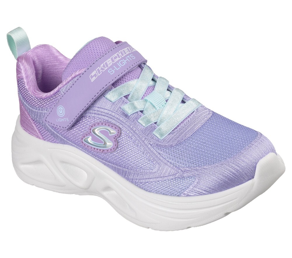 スケッチャーズ 光る靴 女の子 キッズ スニーカー SKECHERS Sライツ ソラ グロー 2.0 ダズル ステップス ノーマル幅 303729L マジックテープ 運動靴 子ども