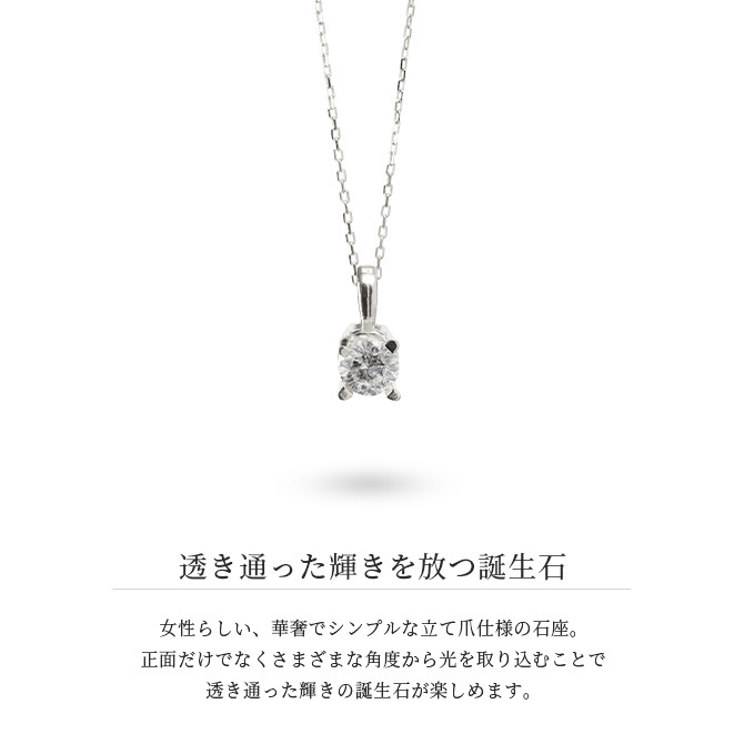 選べる誕生石 ネックレスプラチナ ネックレス 一粒 PT950 プラチナ950 白金 チェーン 長さ選べる 40cm 45cm 50cm ギフトラッピング可能 シンプル 華奢 上品 Rapture アイリス 彼女 妻 女性 レディース 誕生日 プレゼント ハロウィン 【品番：CG-RSP-29051PT】