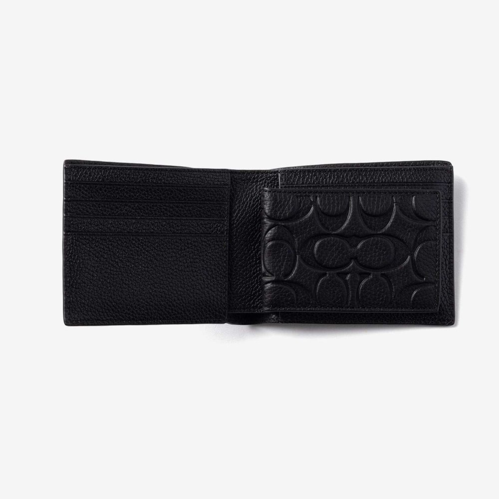 コーチ COACH 3-IN-1 WALLET C1231 シグネチャー 二つ折り財布 メンズ 財布