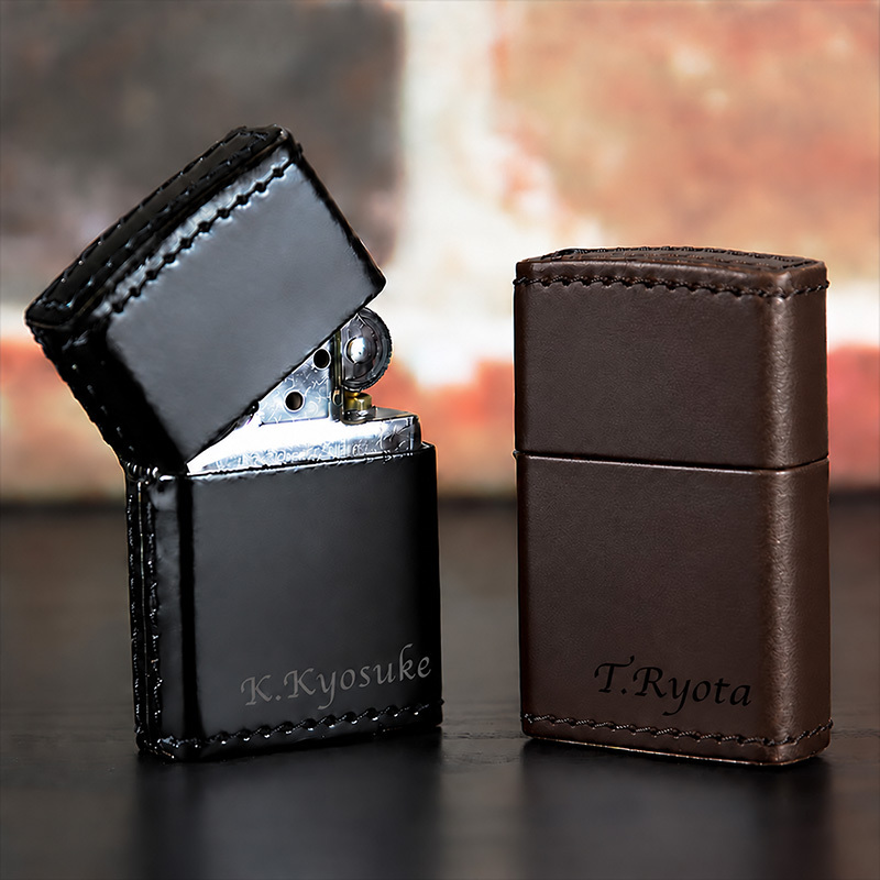 革のダイヤモンド cordovan zippo ボックス付き オリジナル 名入れ 無料 名入れ ライター コードバン 革巻き 名前入り プレゼント ギフト 面白い センス 定年退職 還暦祝い 退職祝い 男性 女性 お祝い 古希 喜寿 傘寿 米寿 卒寿 白寿 百寿