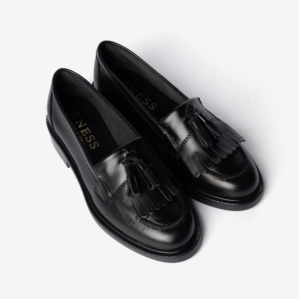 【正規品】 エネス ENESS KILT TASSEL LOAFERS キルト タッセル ST-4820 ローファー レザー レディース シューズ