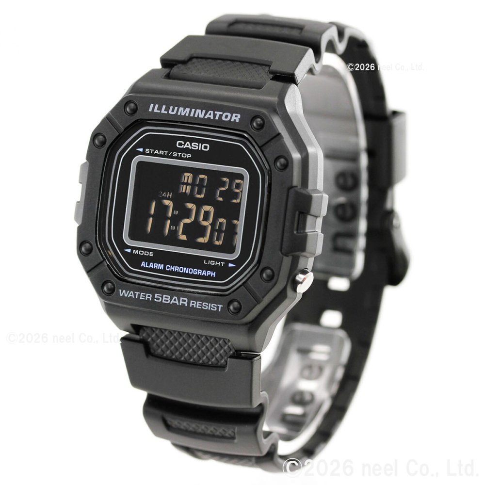 カシオ コレクション CASIO Collection オンライン限定モデル デジタル 腕時計 W-218H-1BJF【2025 新作】