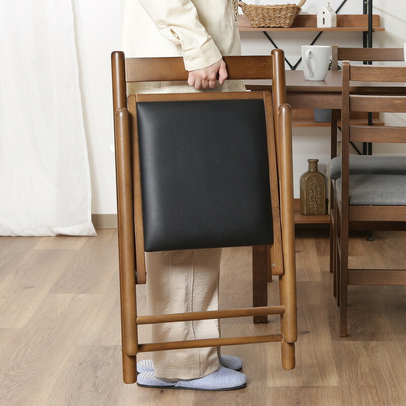 フォールディングチェアー ミラン ナチュラル・ホワイトウォッシュ・ミディアムブラウン 3色展開 折りたたみチェア 椅子 省スペース 来客用 おしゃれ シンプル 新生活 家具 インテリア 不二貿易