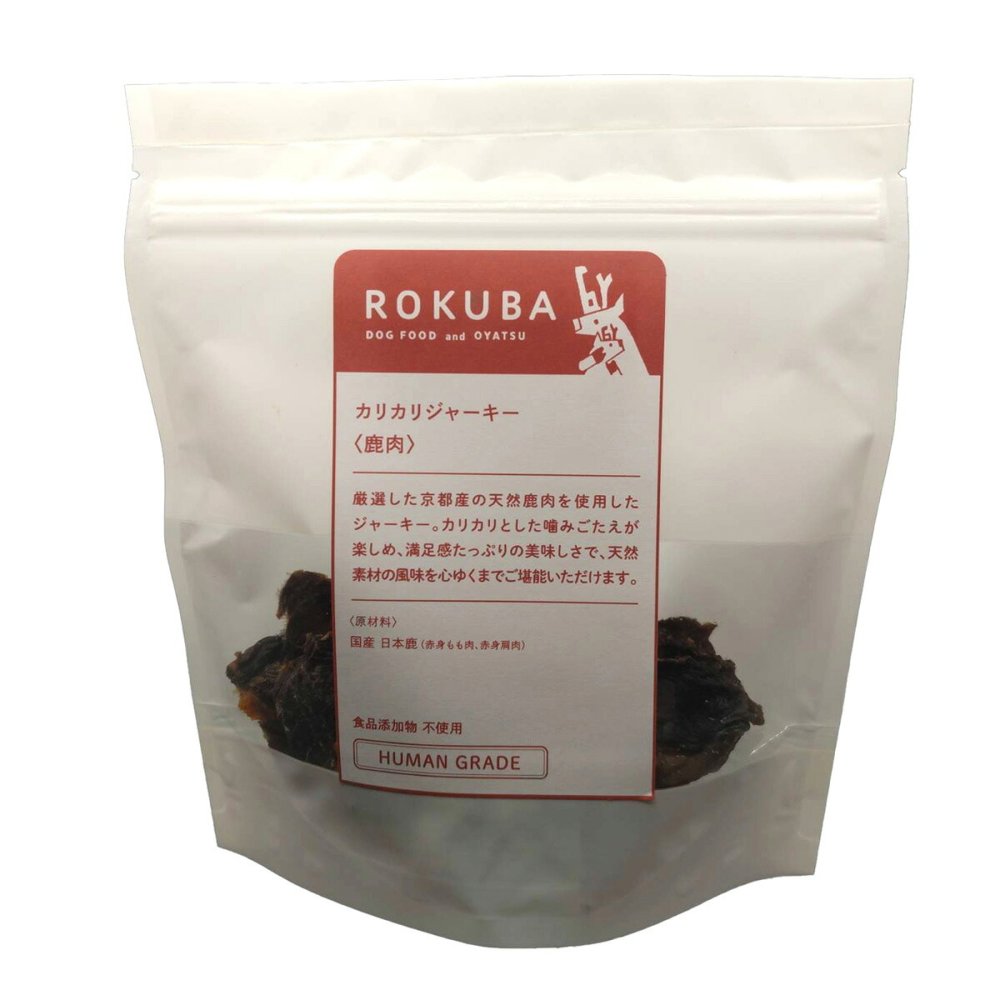 ロクバ ROKUBA カリカリジャーキー 鹿 国産 犬用おやつ 60g